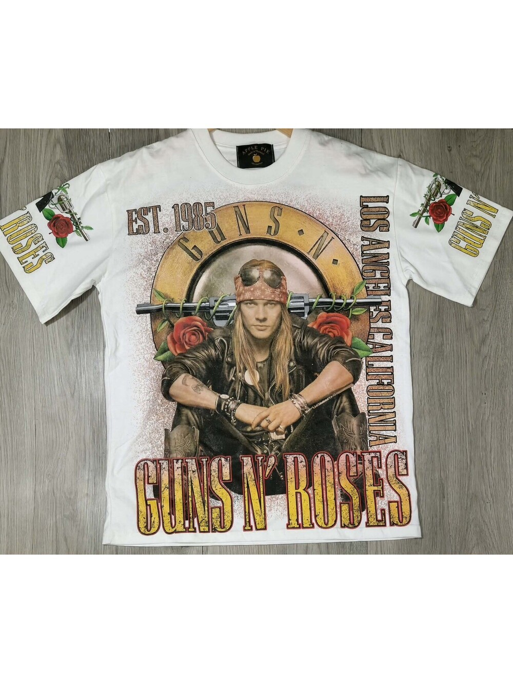 Guns N Roses Axl Rose Slash Double Sided All Over Graphic Shirt XL Apple Pie